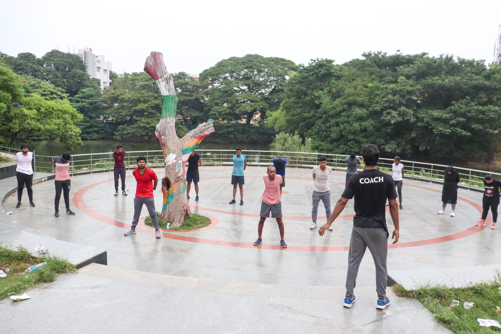 Corporate team movement event at Chennai Parkour 3